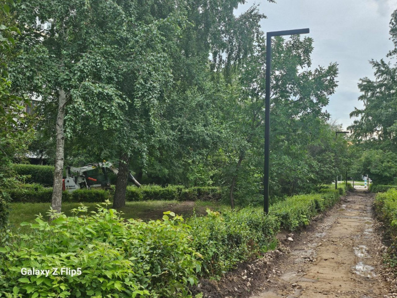 В сквере «Айболит» ведутся благоустроительные работы